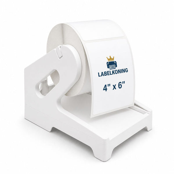 Witte labelhouder 10x15 cm verzendlabels rol houder voor webshop verzending