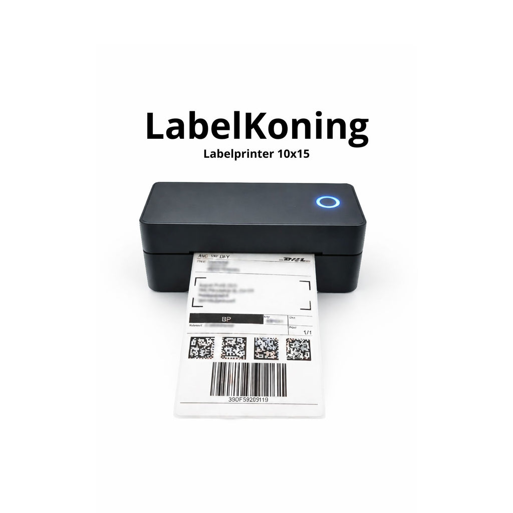 Labelprinter die 10x15 cm verzendlabels print voor DHL en PostNL