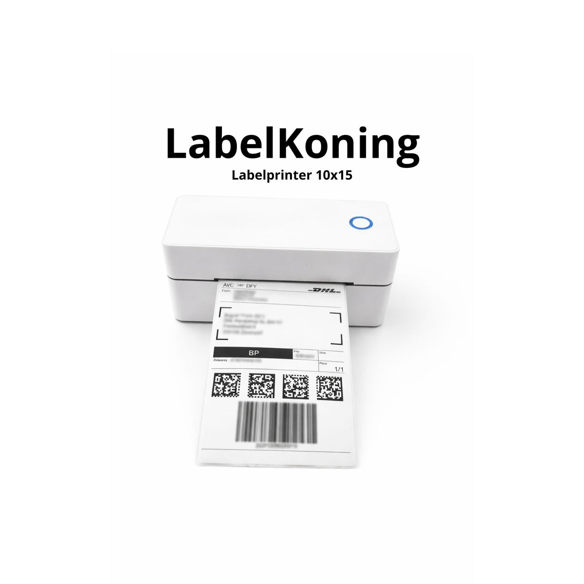 Labelprinter die 10x15 cm verzendlabels print voor DHL en PostNL
